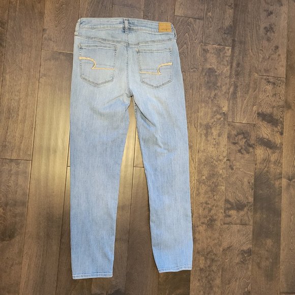 🦅 American Eagle Super Stretch Skinny Jeans Size 8 short - Picture 5 of 11